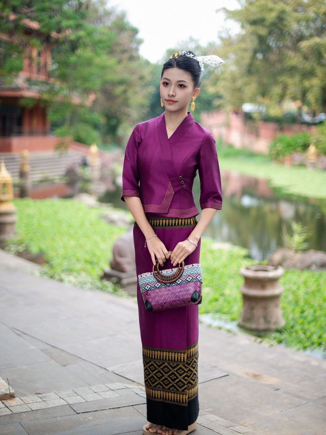 Batik Sarong Wrap - 2 Buah Rok Long-gyi Thailand Myanmar