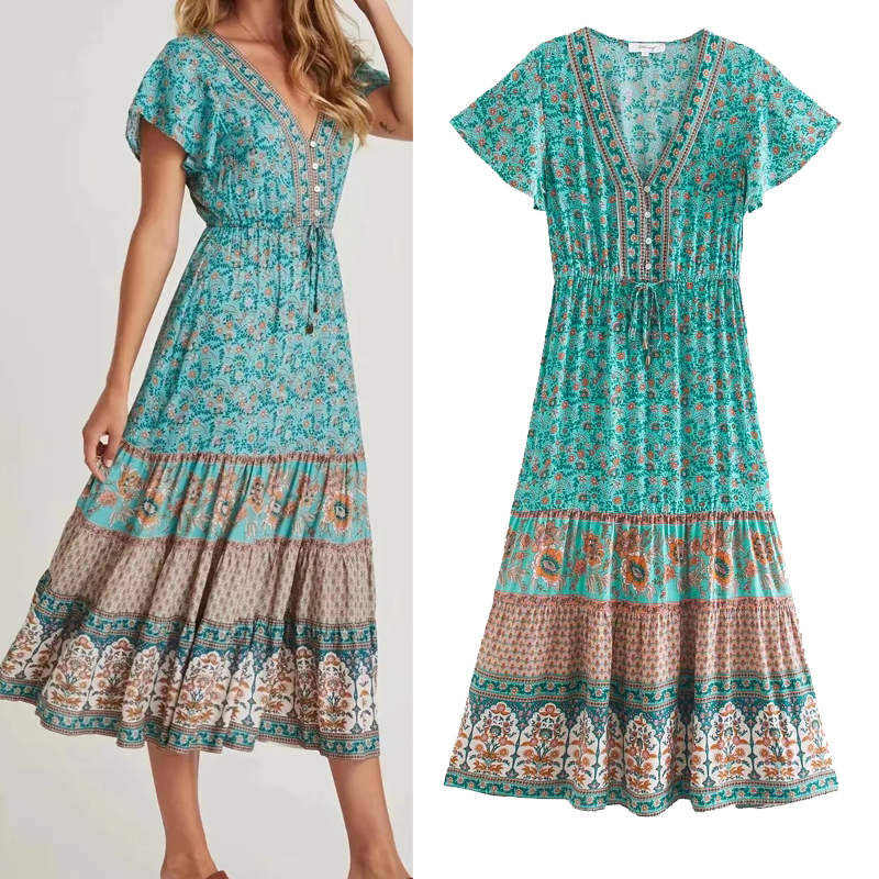 Ethnic Wear Model Fashion - WMDR Wind June Gaun Streetwear Wanita
