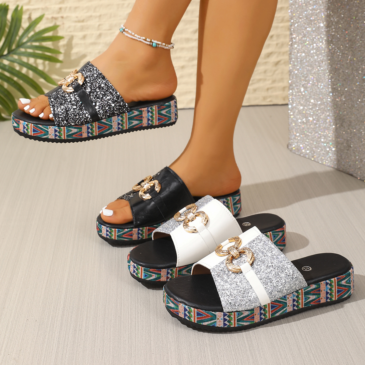Ethnic Wear - Sandal Mule Bersol Tebal Baru 2026,