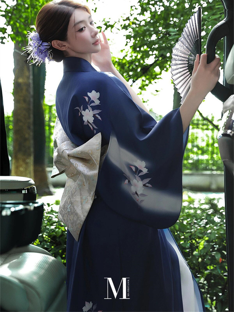 Ethnic Wear Model Fashion - Versi yang Ditingkatkan Gaun Kimono Tradisional