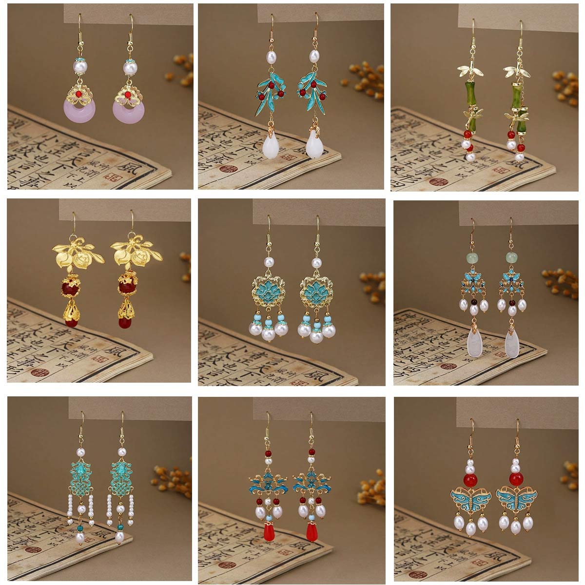 Ethnic Chic Fashion - 6 Pasang Anting Wanita Mode Baru