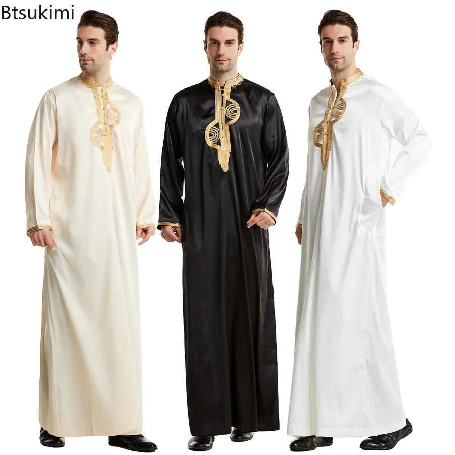 Kurta Men Cotton - Baju Kaftan jubah pria Muslim kerah
