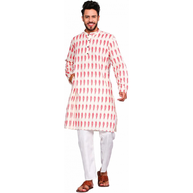 Kurta Men Cotton - Setelan Kurta Piyama Pria Katun Murni,