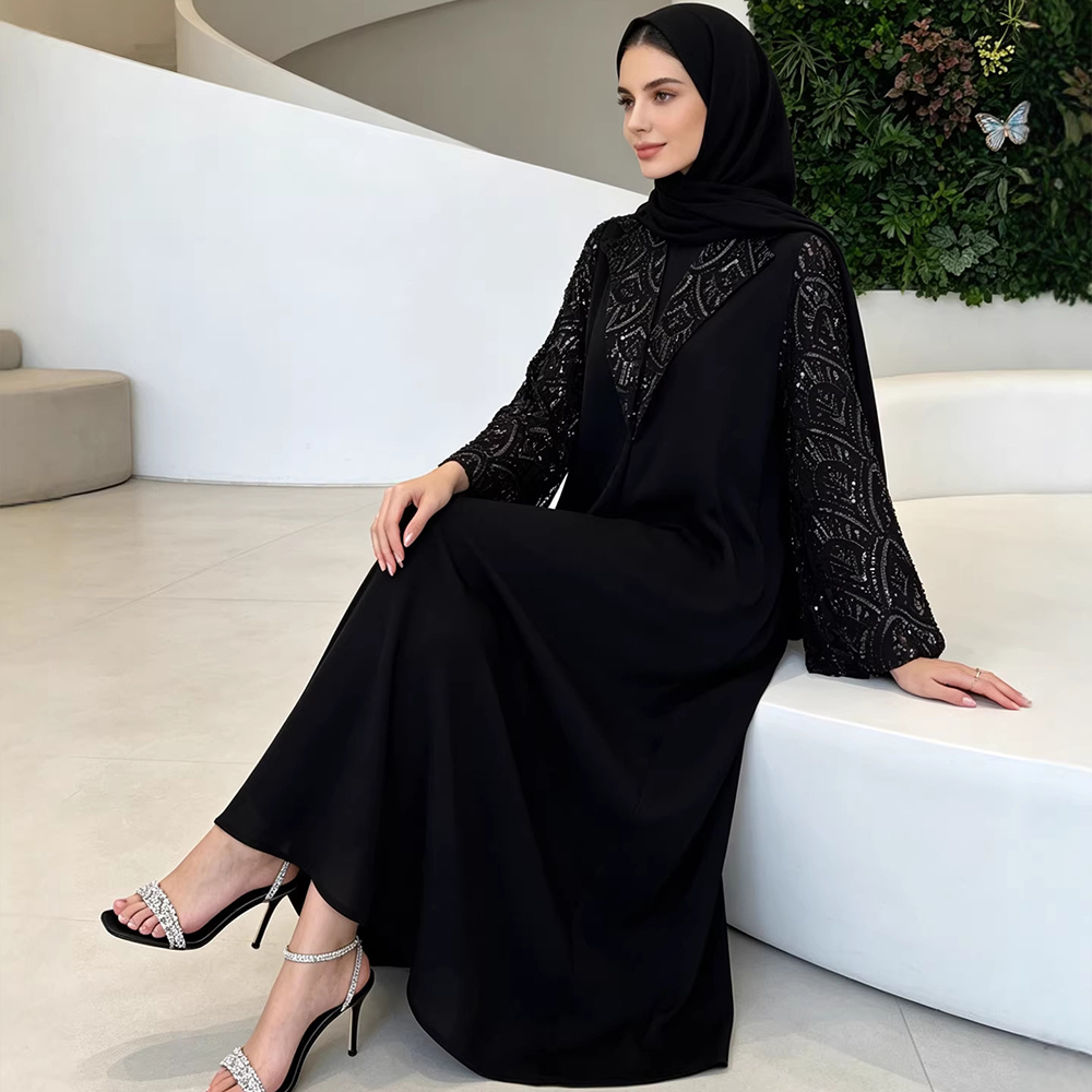 Jalabiya Women Arabic - Gaun Muslim Wanita Setelan Abaya Jilbab