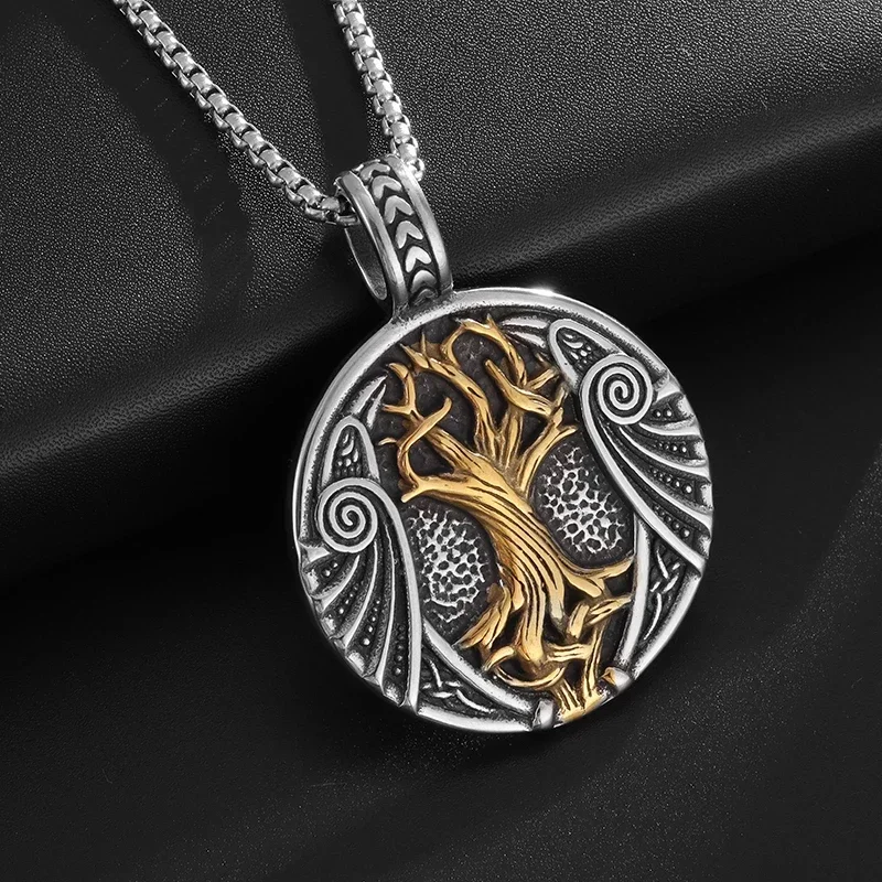 Ethnic Fashion World - Liontin kalung pohon dunia gaya etnis