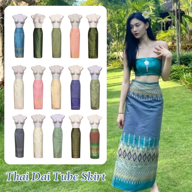 Batik Sarong Wrap - Gaun Thai, pakaian tradisional Xishuangbanna, Rok