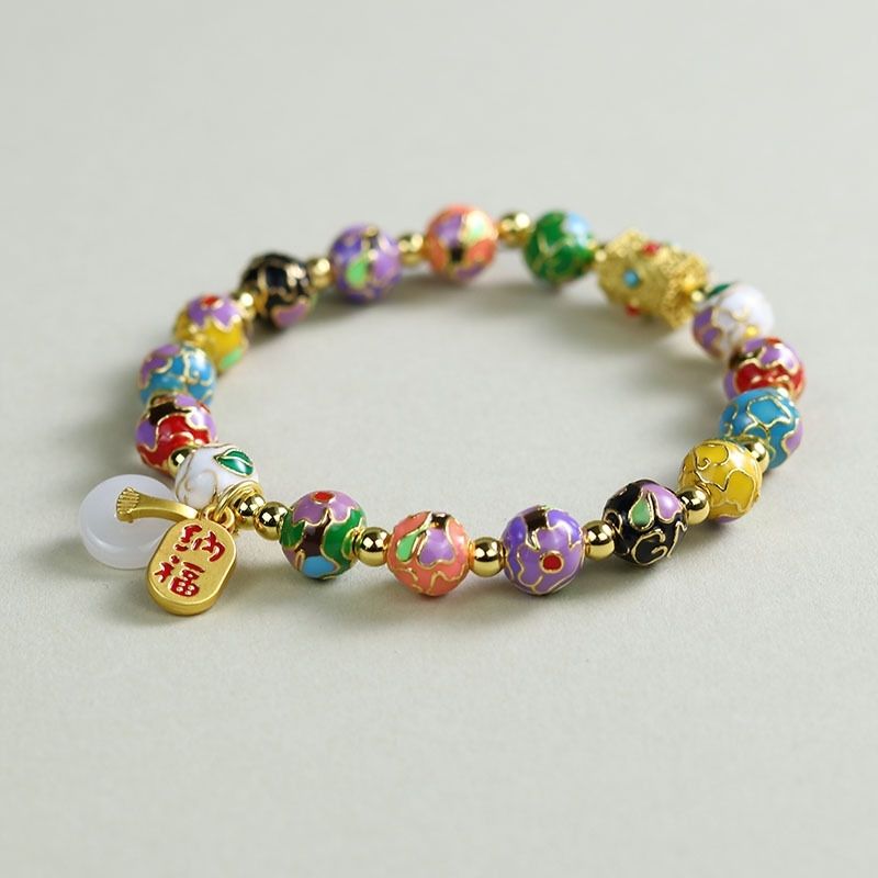 Ethnic Contemporary Fashion - Gelang Keberuntungan Etnik Enamel Cloisonné, Hadiah