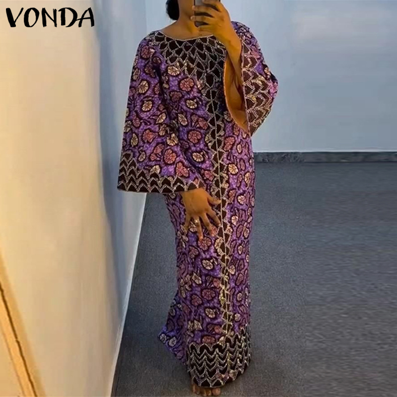 Ethnic Gown - Gaun Bohemian VONDA Ukuran Plus 2026