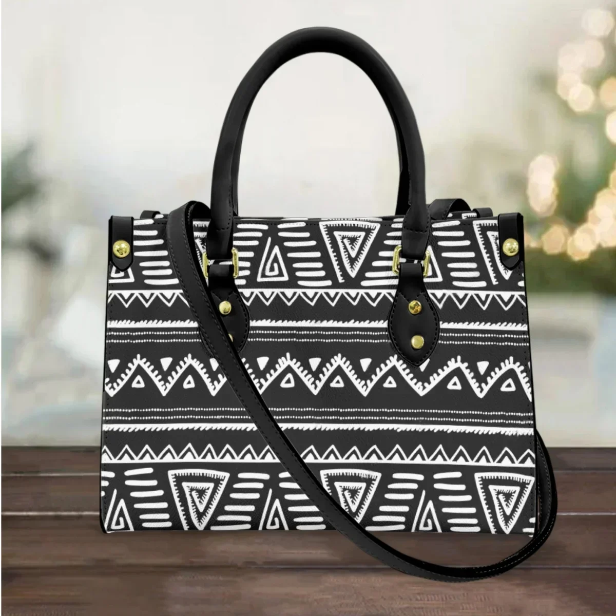 Ethnic Chic Fashion - Tas Bahu Kulit PU Etnik Vintage