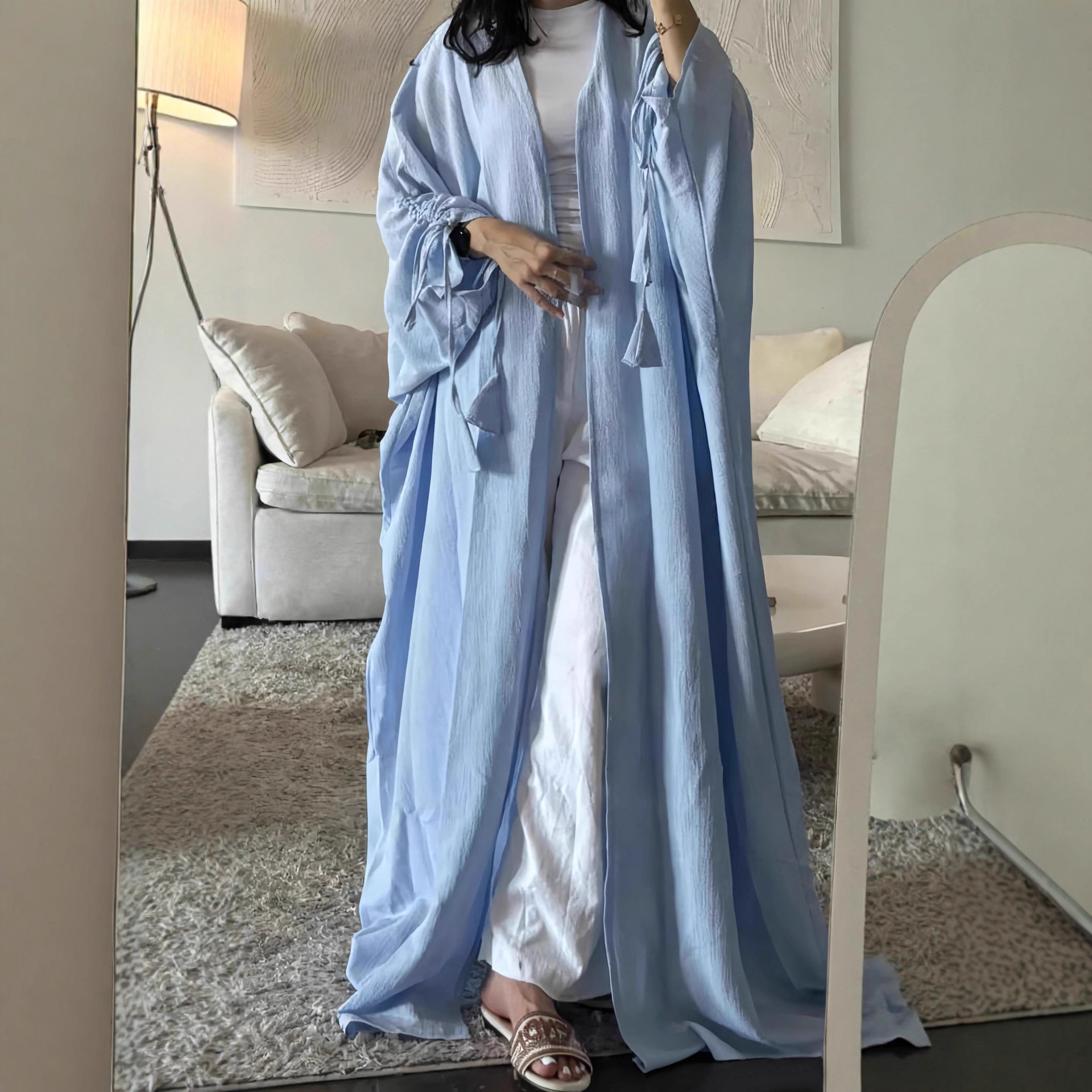 Jalabiya Women Arabic - Gaun Wanita Cardigan Jubah Abaya Terbuka