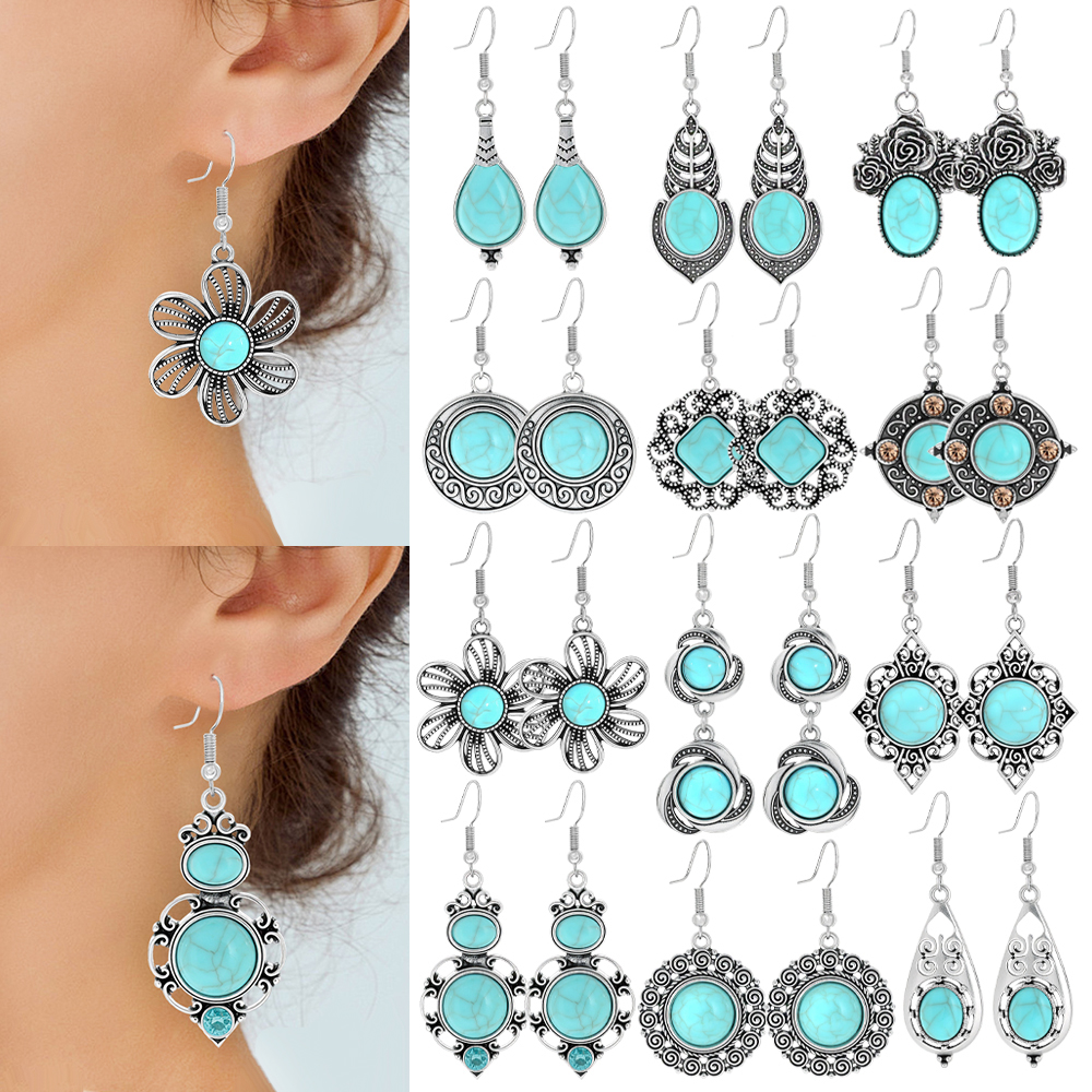 Ethnic Chic Fashion - Anting Gaya Etnik dengan Batu Turquoise