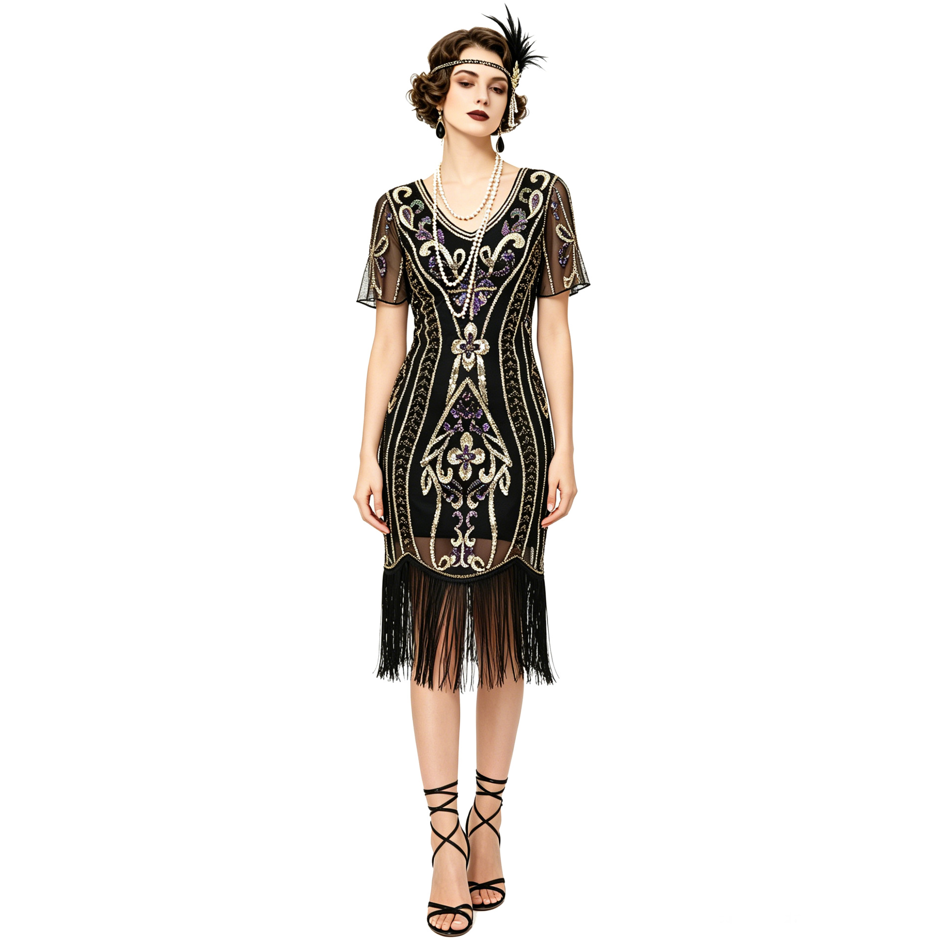 Ethnic Gown - Gaun Pesta Vintage Baru dengan Payet