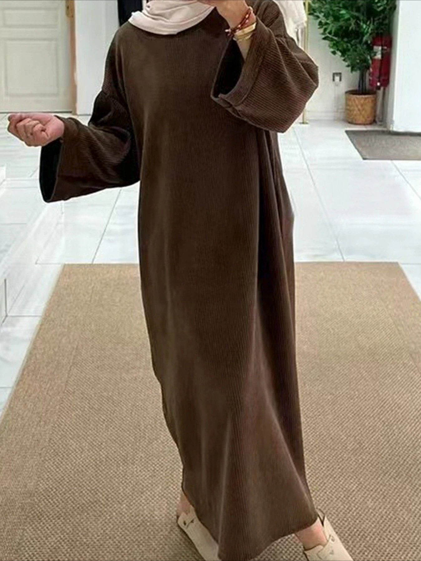 Jalabiya Women Arabic - Gaun sederhana Lebaran wanita Muslim gaun