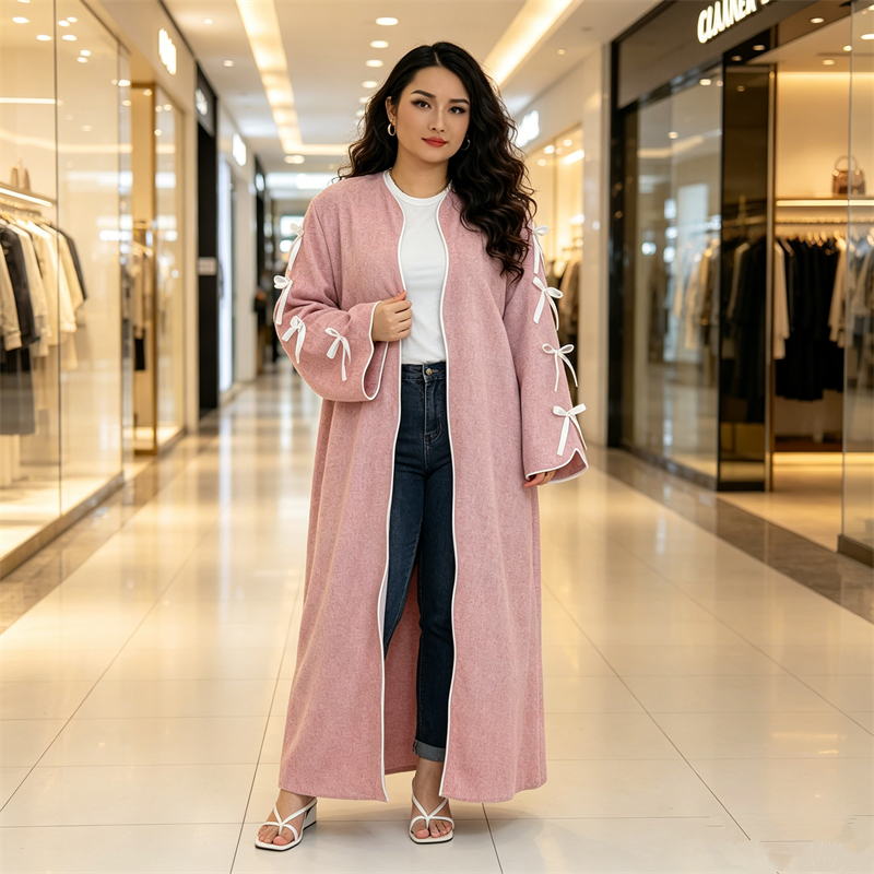 Jalabiya Women Arabic - Gamis Ramadan Terbuka Dubai Kaftan Wanita