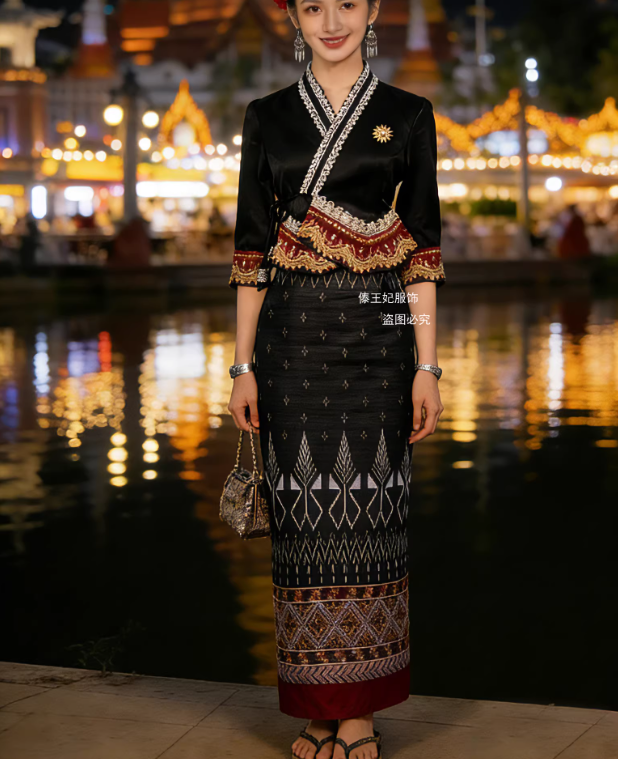 Batik Sarong Wrap - Pakaian Tradisional Thailand Gaun Thailand Dai