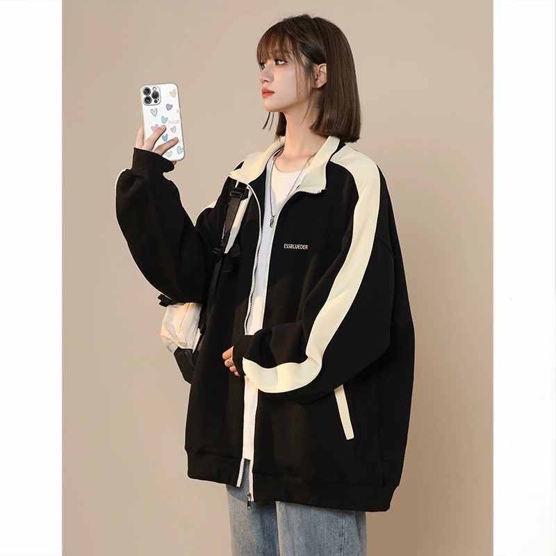 Ethnic Chic Fashion - Jaket Baseball Wanita Huruf K Musim