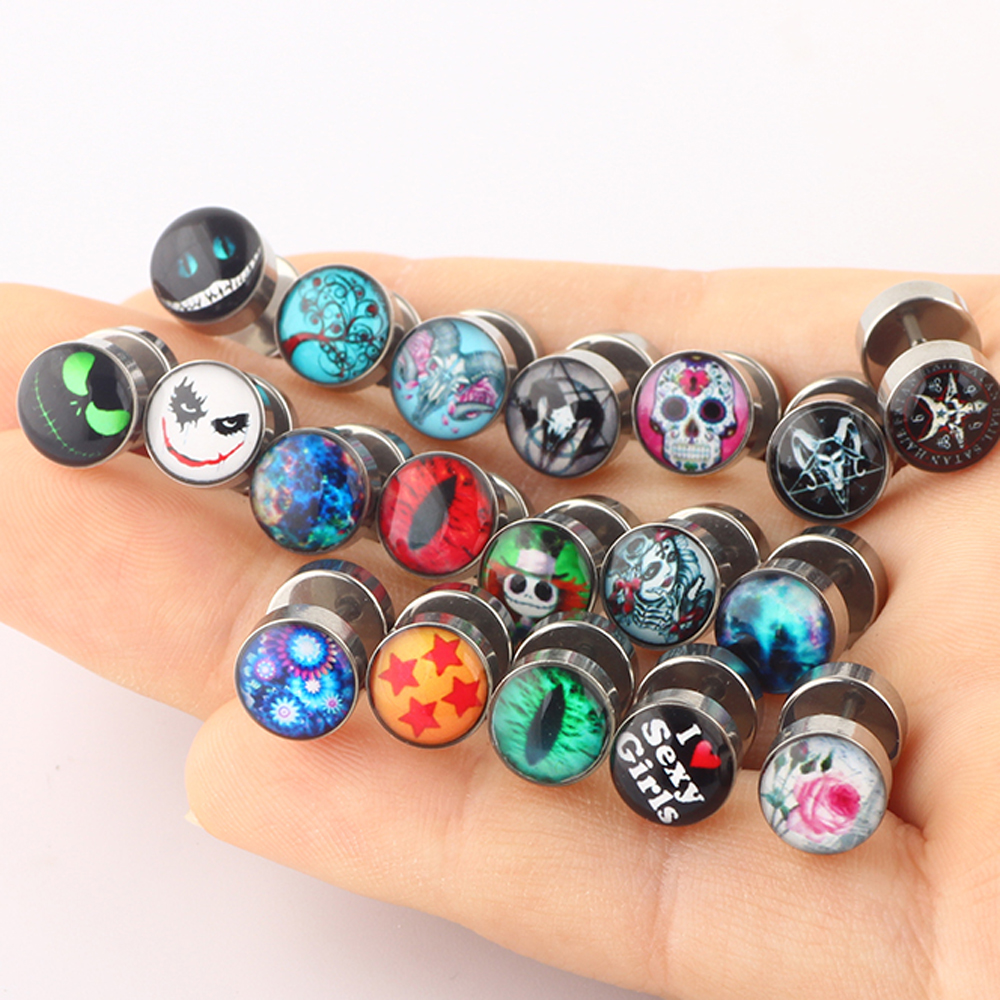 Ethnic Fashion Logo - JUNLOWPY anting-anting Tragus sekrup untuk pria