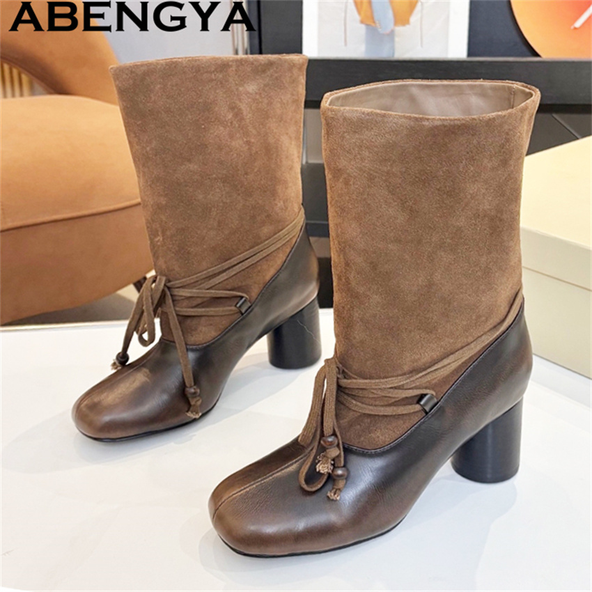Ethnic Fashion Week - ABENGYA Sepatu Bot Setengah Betis Hak