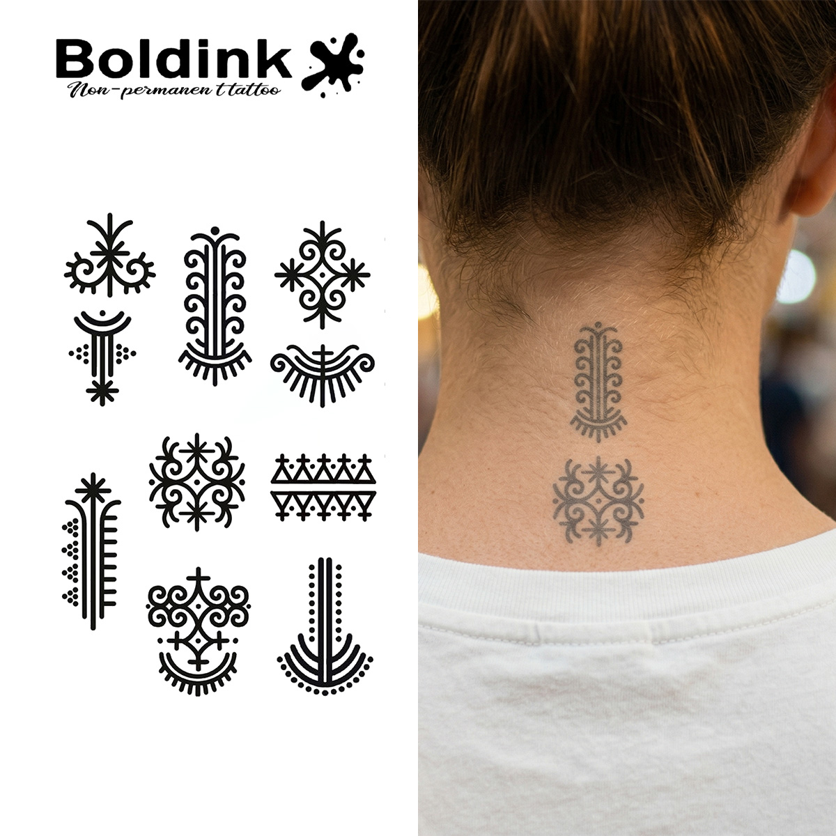 Ethnic Fashion Week - BOLDINK Stiker Tato Pelembab Pola Suku