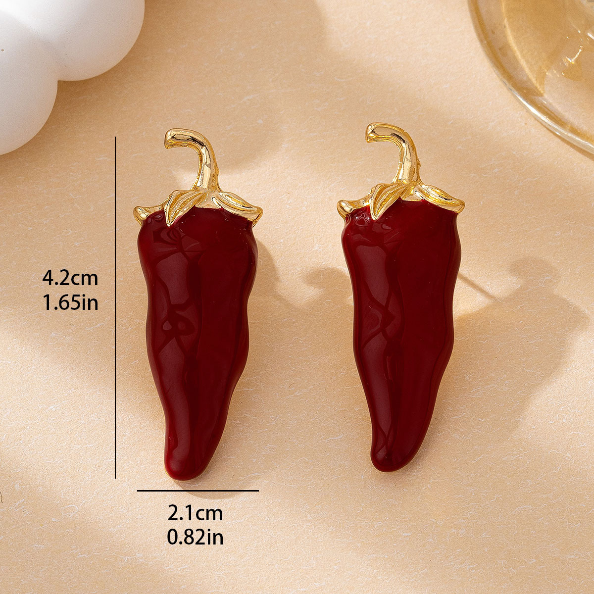 Ethnic Chic Fashion - Anting-anting Chili Unik untuk Wanita, Anting-anting