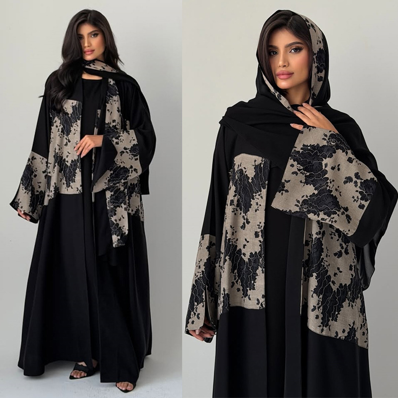 Jalabiya Women Arabic - Setelan Abaya Hijab 2 Potong untuk