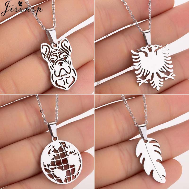 Ethnic Fashion World - Jisensp Kalung Origami Antik Liontin Peta