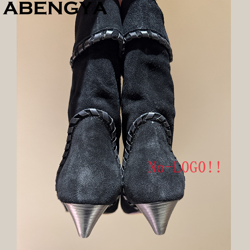 Sepatu Bot Wanita Kulit Suede  - Ethnic Fashion Week ulasan dan harga