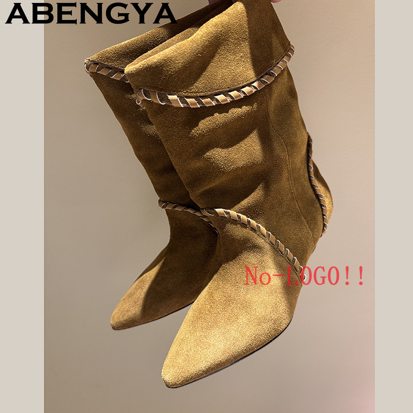 Sepatu Bot Wanita Kulit Suede  - Ethnic Fashion Week ulasan dan harga