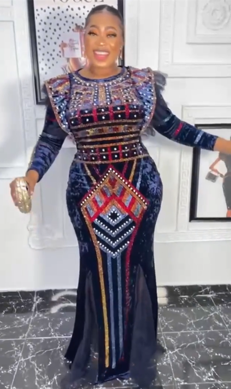 Gaun Berlian Imitasi Cetak Etn - Ethnic Fashion House ulasan dan harga