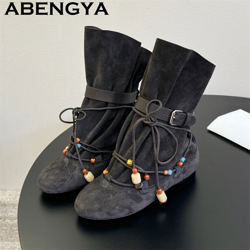 Sepatu Bot Ankle Boots Wanita  - Ethnic Fashion Week ulasan dan harga