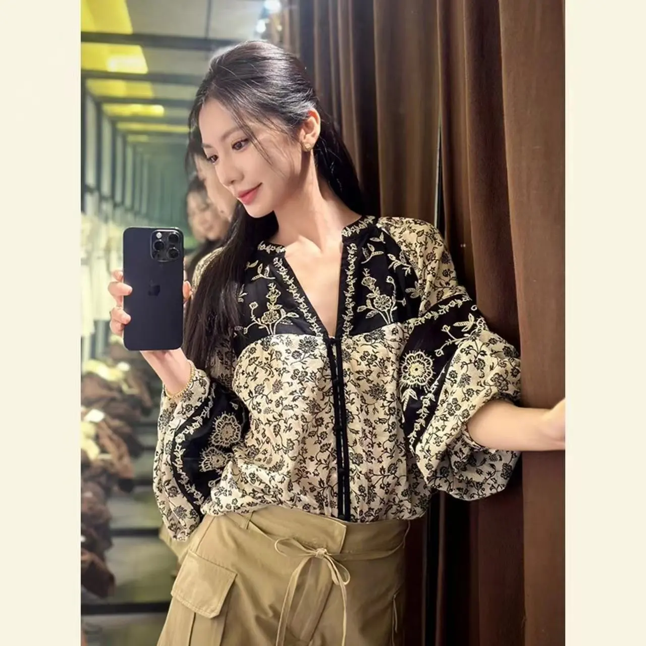 Kemeja Wanita Motif Etnik Gaya - Ethnic Chic Fashion ulasan dan harga