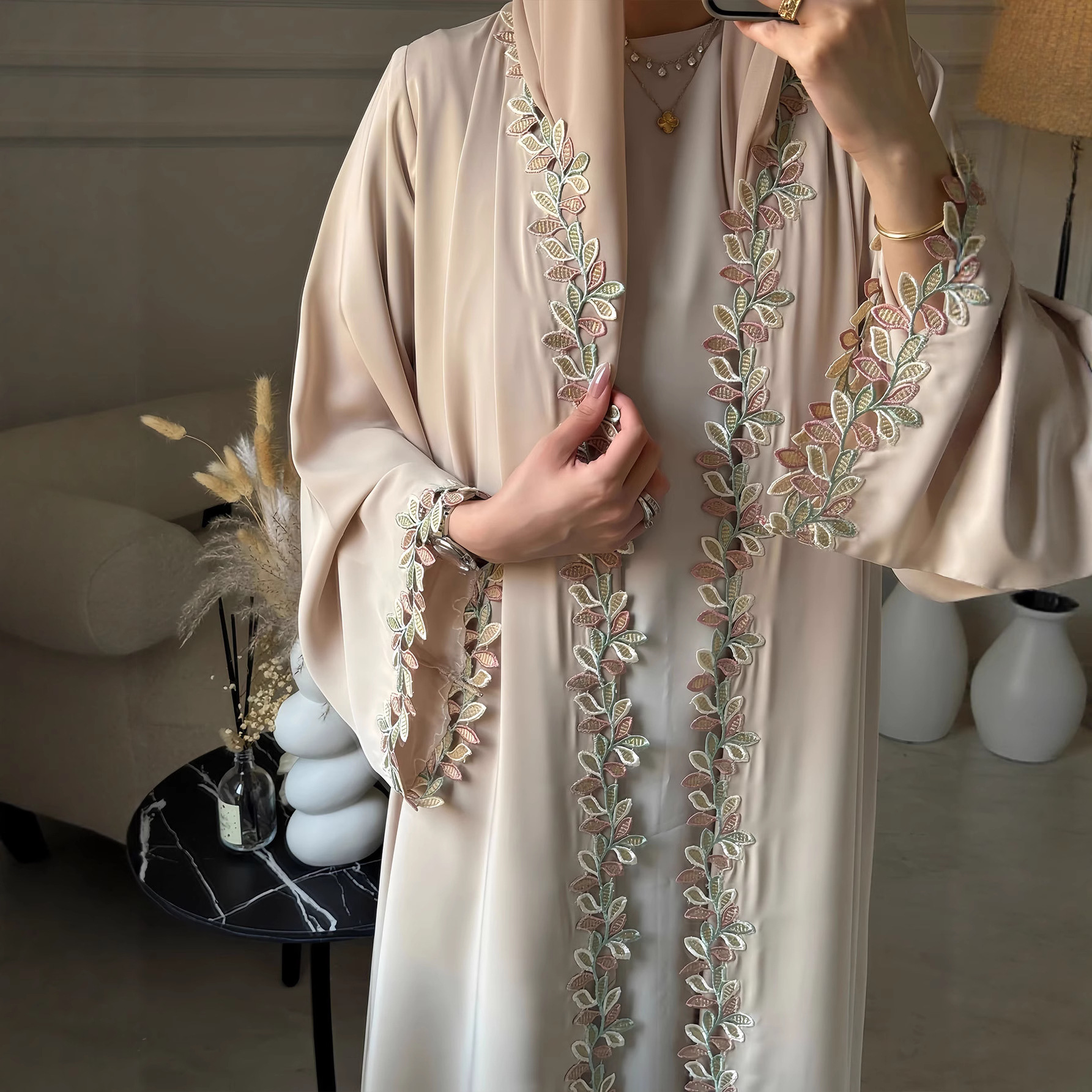 Gaun Lebaran Cardigan Abaya Wa - Jalabiya Women Arabic ulasan dan harga