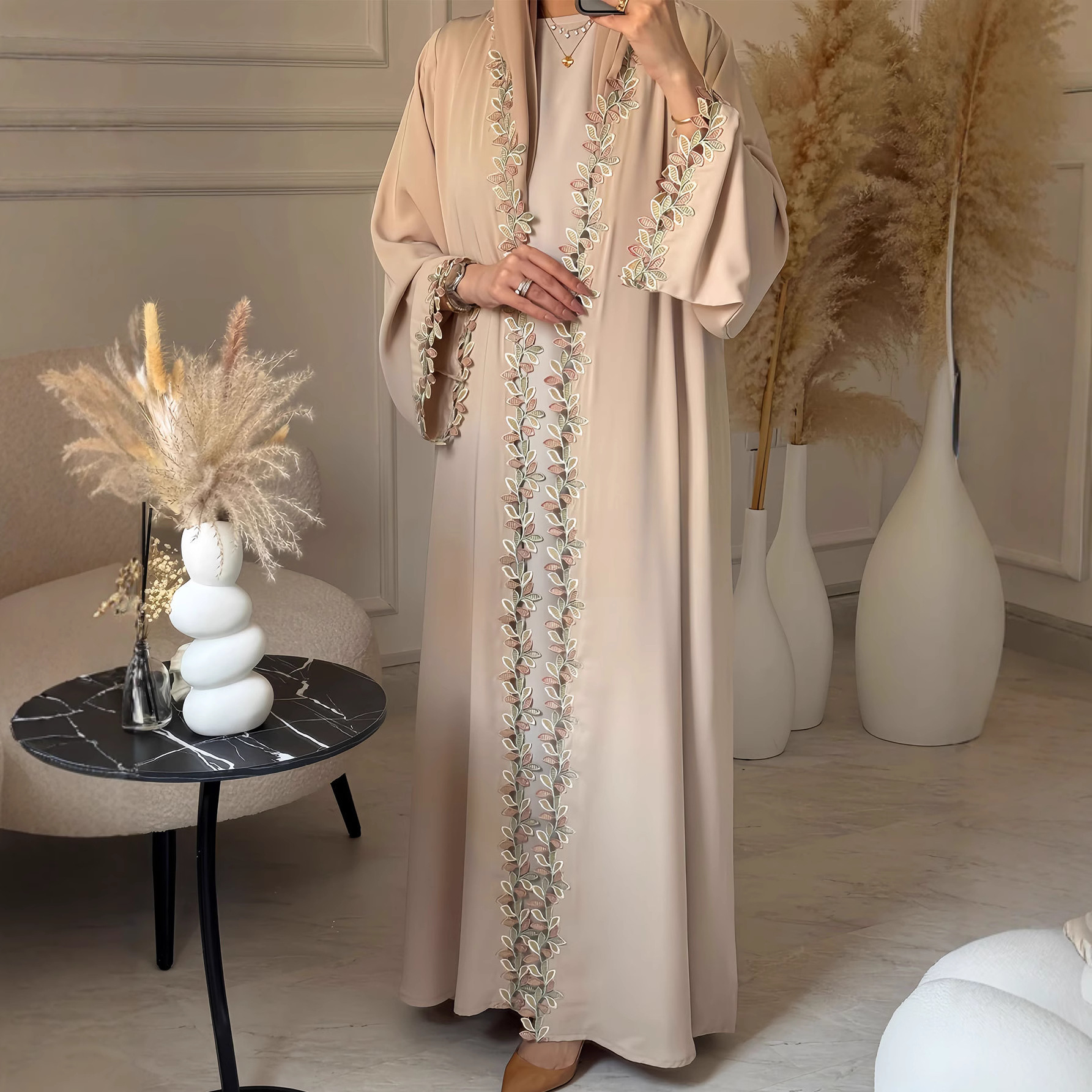 Gaun Lebaran Cardigan Abaya Wa - Jalabiya Women Arabic ulasan dan harga
