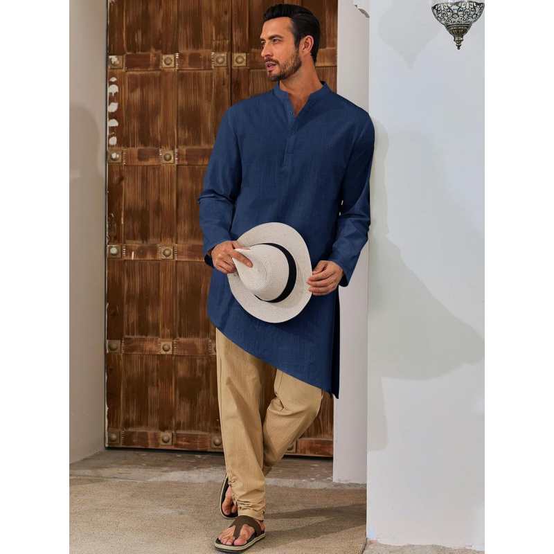 Baju Kaftan Pria Thobe Katun L - Kurta Men Cotton ulasan dan harga