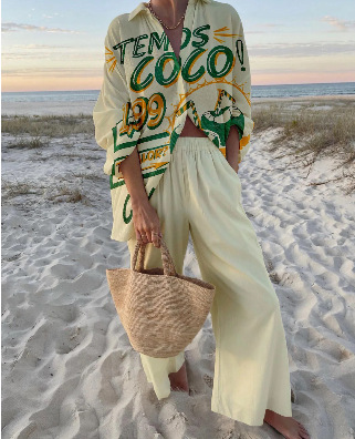 Set 2 Potong Cetak Boho Kasual - Ethnic Fashion Collection ulasan dan harga