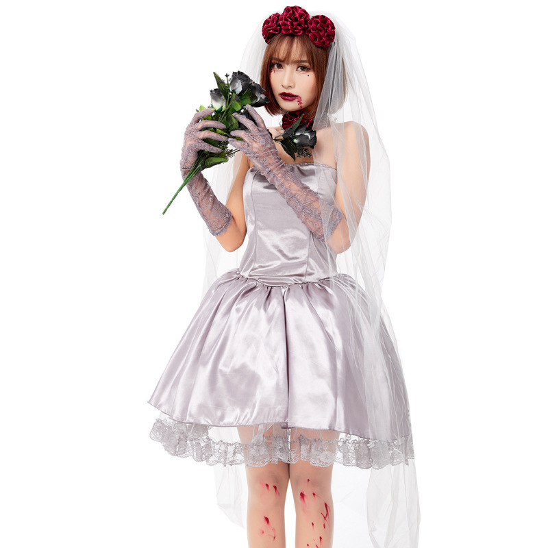 Kostum Pengantin Hantu Cosplay - Ethnic Wear ulasan dan harga