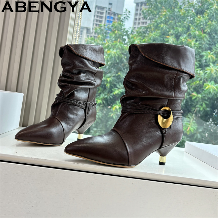 Sepatu Bot Ankle Heels Pointy  - Ethnic Fashion Week ulasan dan harga