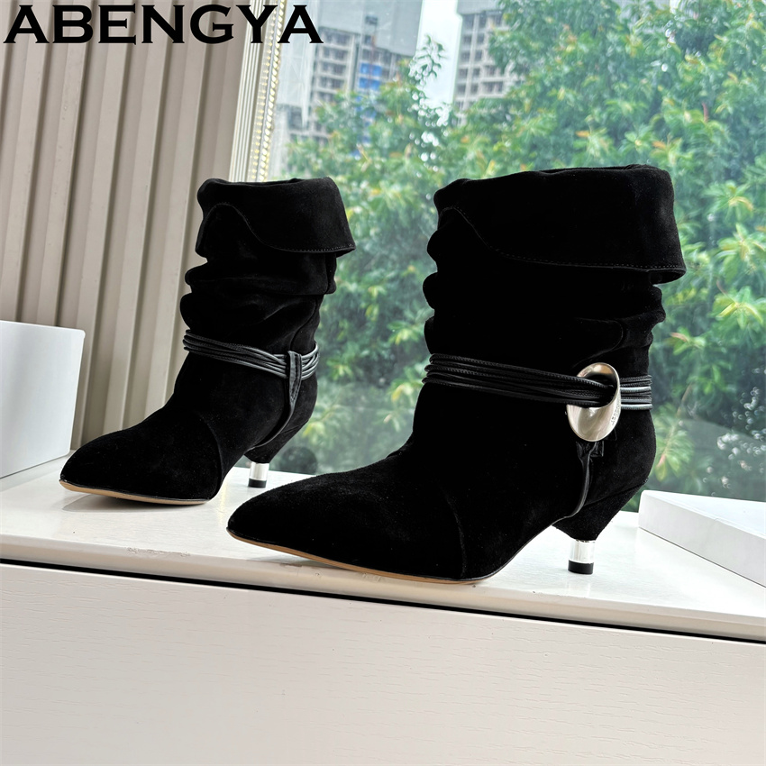 Sepatu Bot Ankle Heels Pointy  - Ethnic Fashion Week ulasan dan harga