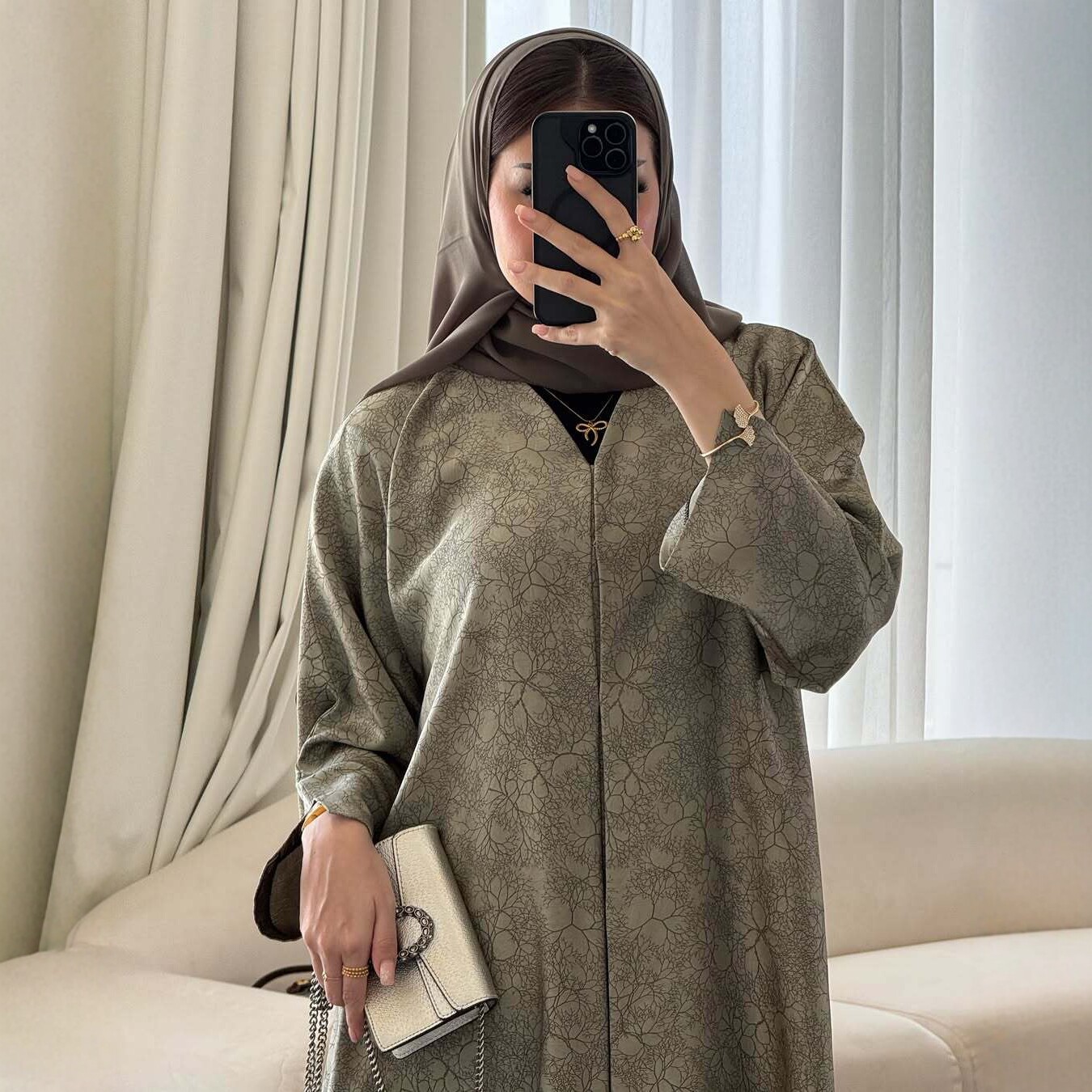 Gaun Eid Print Abaya Wanita Mu - Jalabiya Women Arabic ulasan dan harga