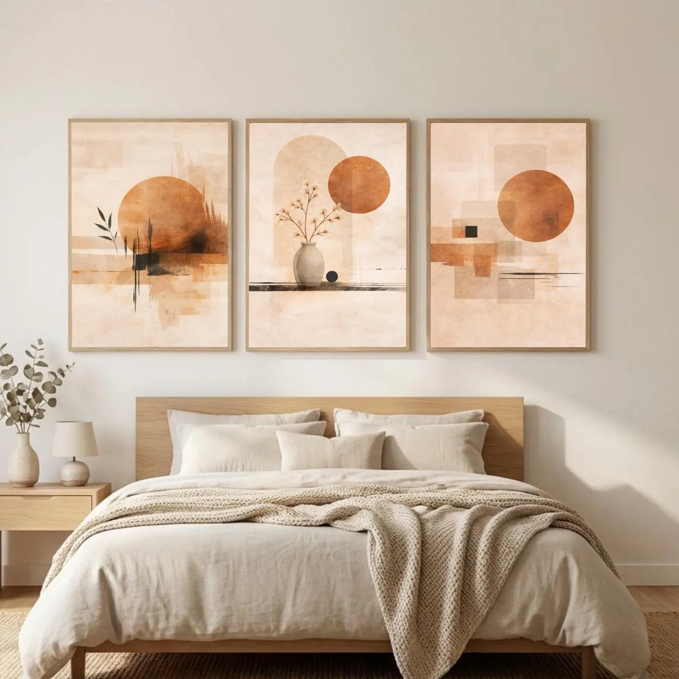 3 Buah Poster Matahari Abstrak - Ethnic Fashion Collection ulasan dan harga