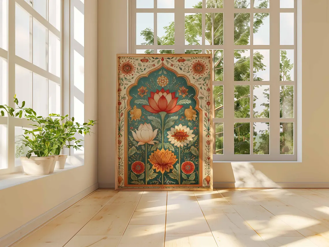 Poster Seni Dinding Bunga Tera - Ethnic Fashion Collection ulasan dan harga