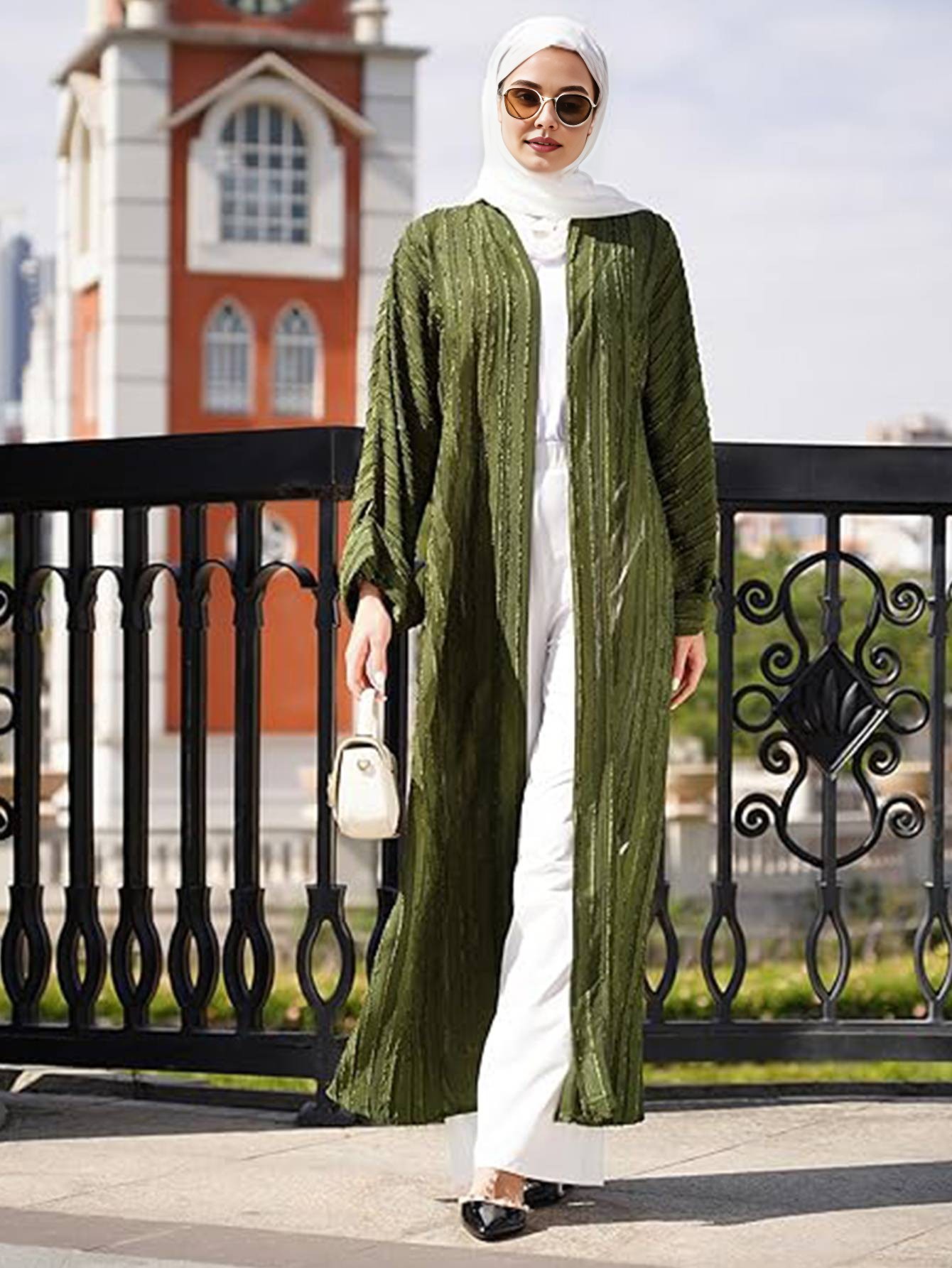 Abaya Kimono Cardigan Ramadan  - Jalabiya Women Arabic ulasan dan harga