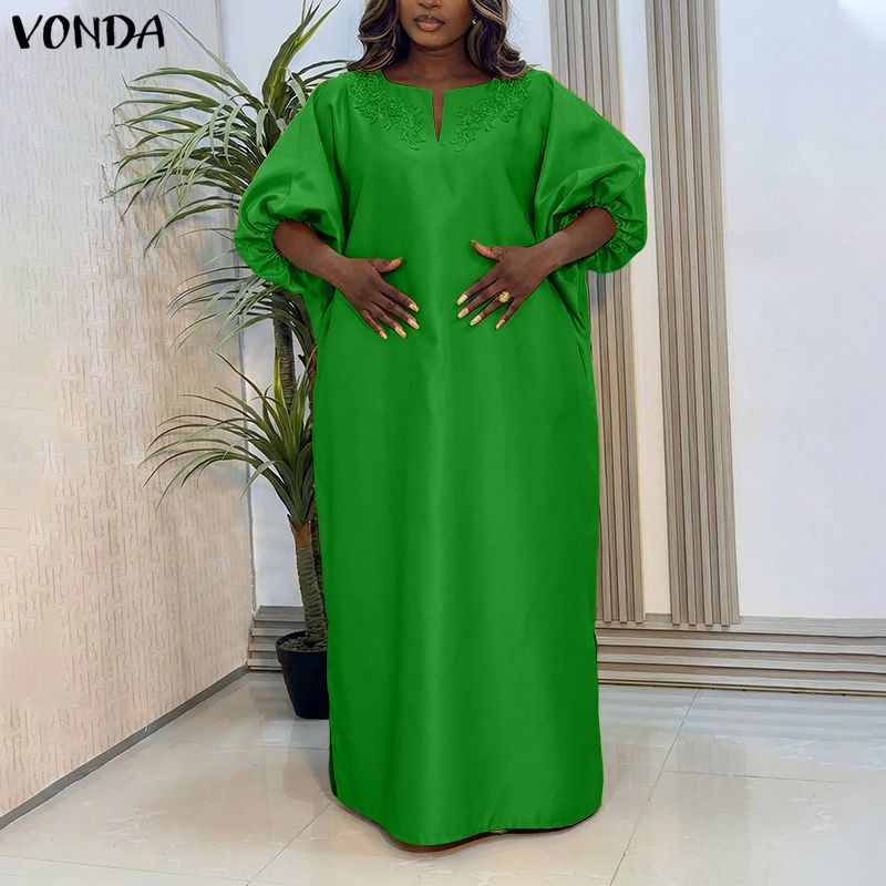 VONDA Gaun Satin Wanita Ukuran - Ethnic Gown ulasan dan harga