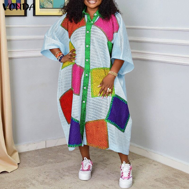 Gaun Panjang Bohemian VONDA Uk - Ethnic Gown ulasan dan harga