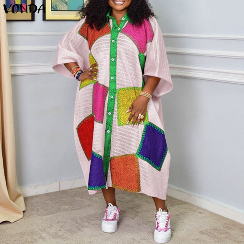 Gaun Panjang Bohemian VONDA Uk - Ethnic Gown ulasan dan harga