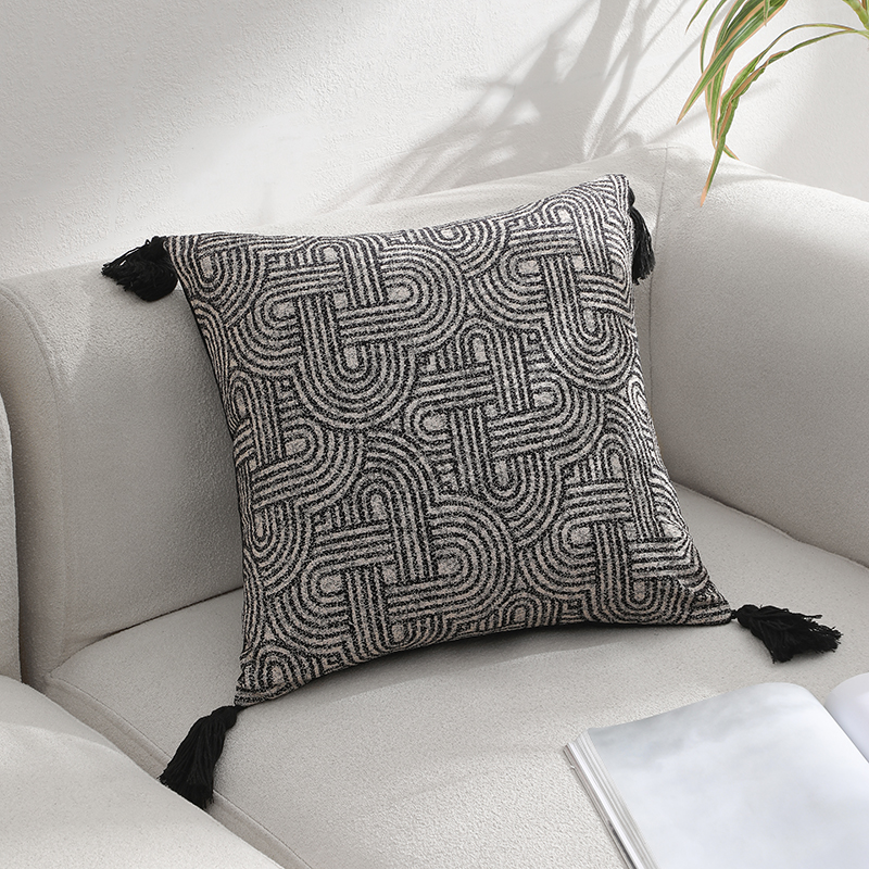 Sarung bantal rumbai geometris - Ethnic Style ulasan dan harga