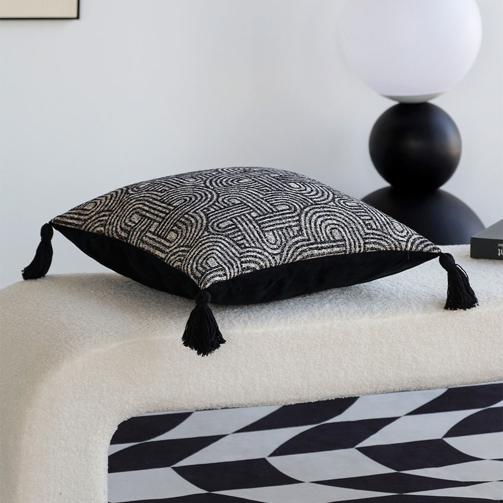 Sarung bantal rumbai geometris - Ethnic Style ulasan dan harga