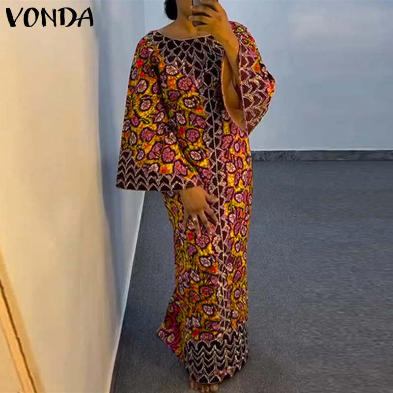 Gaun Bohemian VONDA Ukuran Plu - Ethnic Gown ulasan dan harga