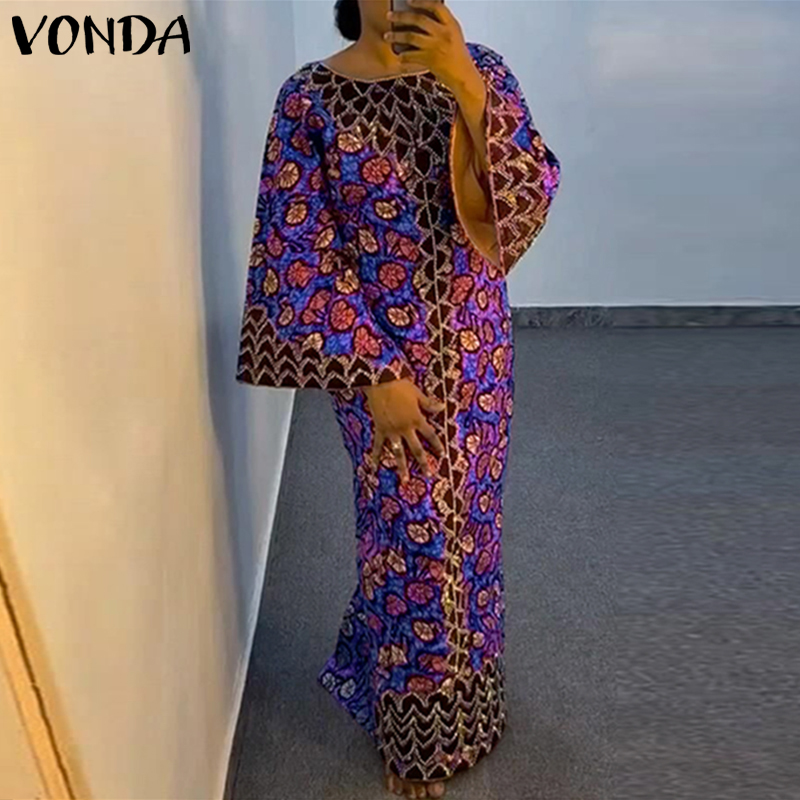 Gaun Bohemian VONDA Ukuran Plu - Ethnic Gown ulasan dan harga