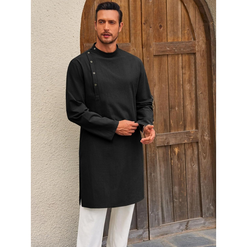 Baju Kaftan Thobe Pria Lengan  - Kurta Men Cotton ulasan dan harga